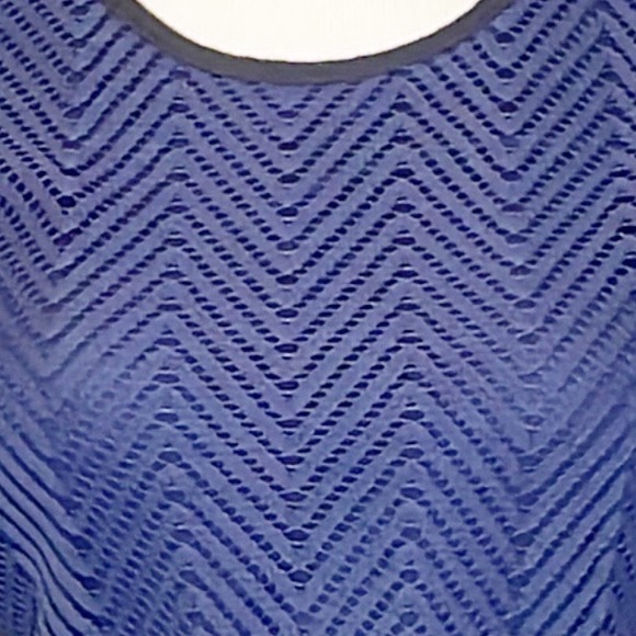 Weston Wear Islington Navy Blue Knit Pencil Dress with Lace Front (S) - Picture 5 of 11